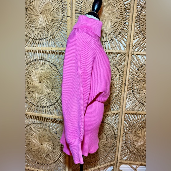 ZARA Bubblegum Pink Matching Crop Turtleneck Skirt Knit Set - Picture 6 of 10